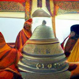 generated: Tibetan priests ringing a bell #5